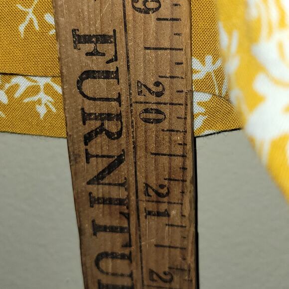 New Abercrombie & Fitch Women Flowers Floral Yellow Mustard Wide Leg Pants S - Picture 4 of 7